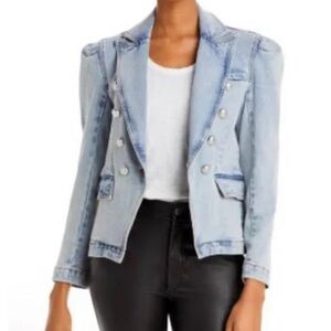 Generation Love Double-Breasted Light Blue Jean Jacket